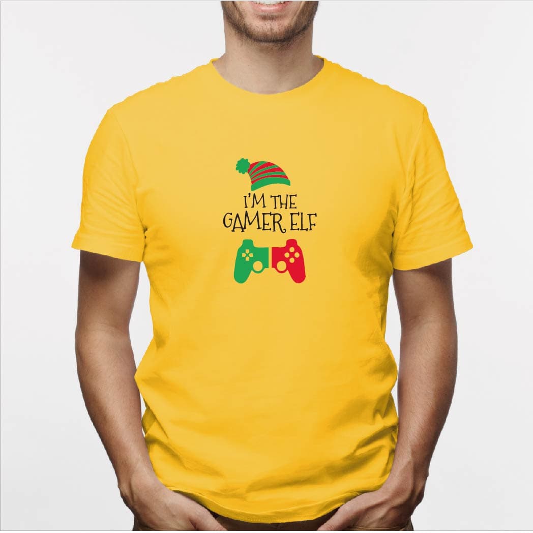 Camisa estampada para hombre tipo T-shirt (NAVIDAD) i´m the gamer elf — foto 1