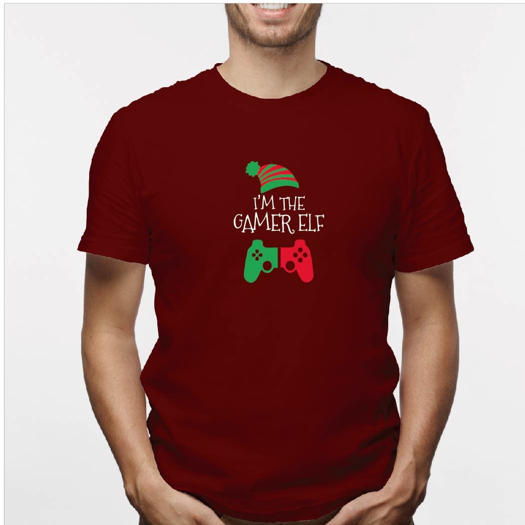 Camisa estampada para hombre tipo T-shirt (NAVIDAD) i´m the gamer elf — foto 2