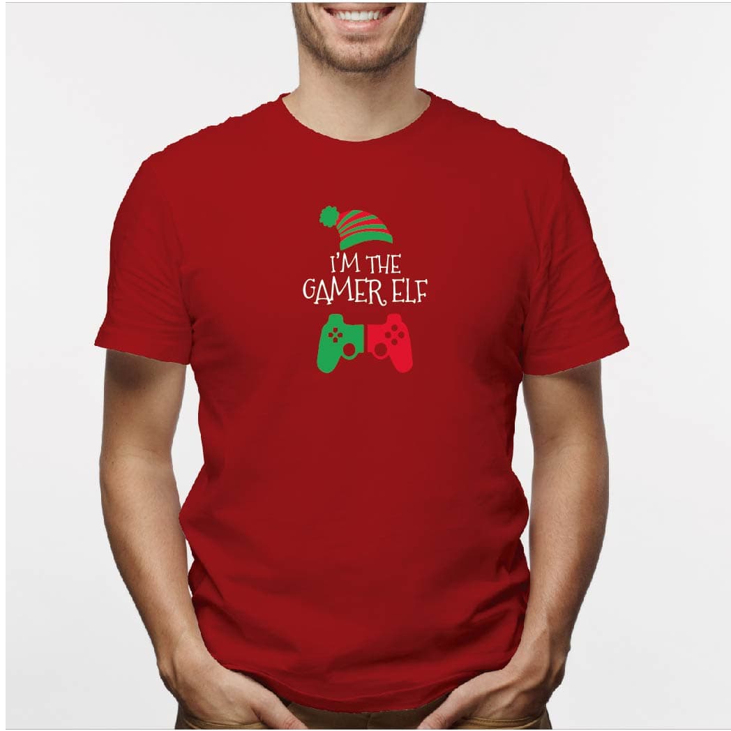 Camisa estampada para hombre tipo T-shirt (NAVIDAD) i´m the gamer elf — foto 4
