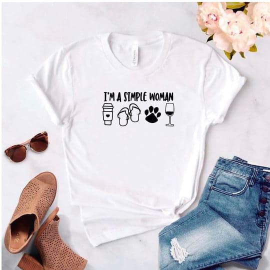 Camisa estampada tipo T- shirt I AM A SIMPLE WOMAN — foto 10