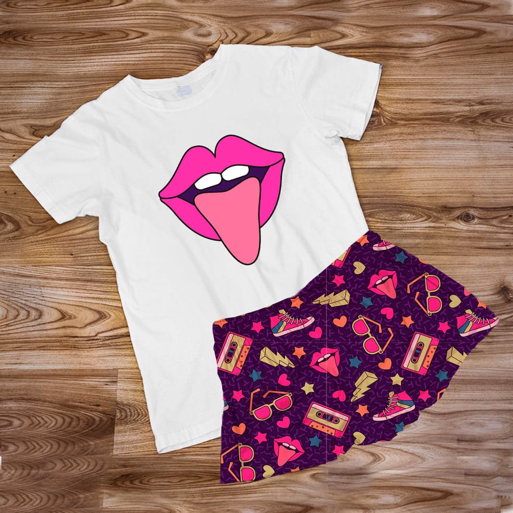 Pijama Estampada en poli algodón de Short LABIOS — foto 1