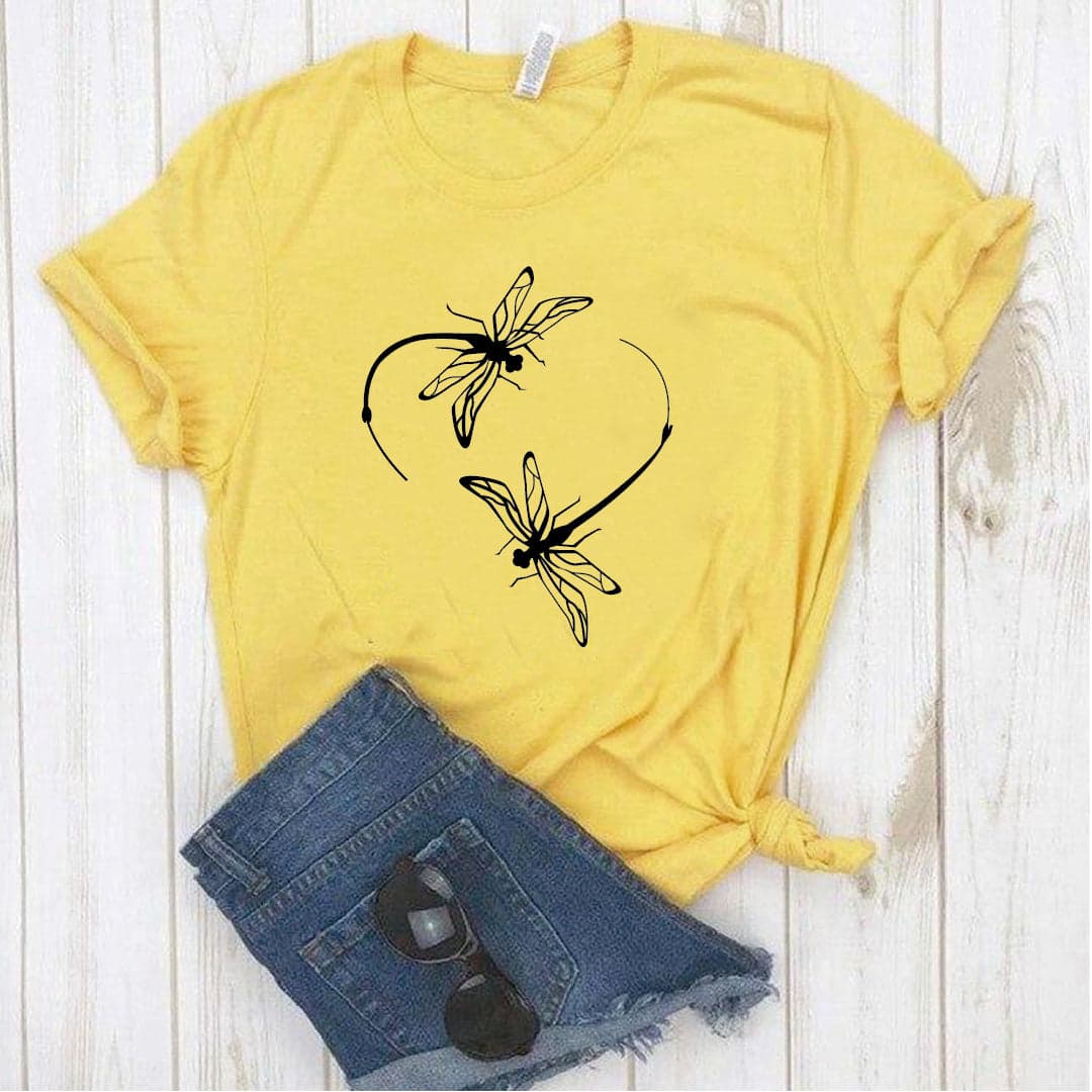 Camisa estampada tipo T-shirt LIBELULA CORAZON — foto 2