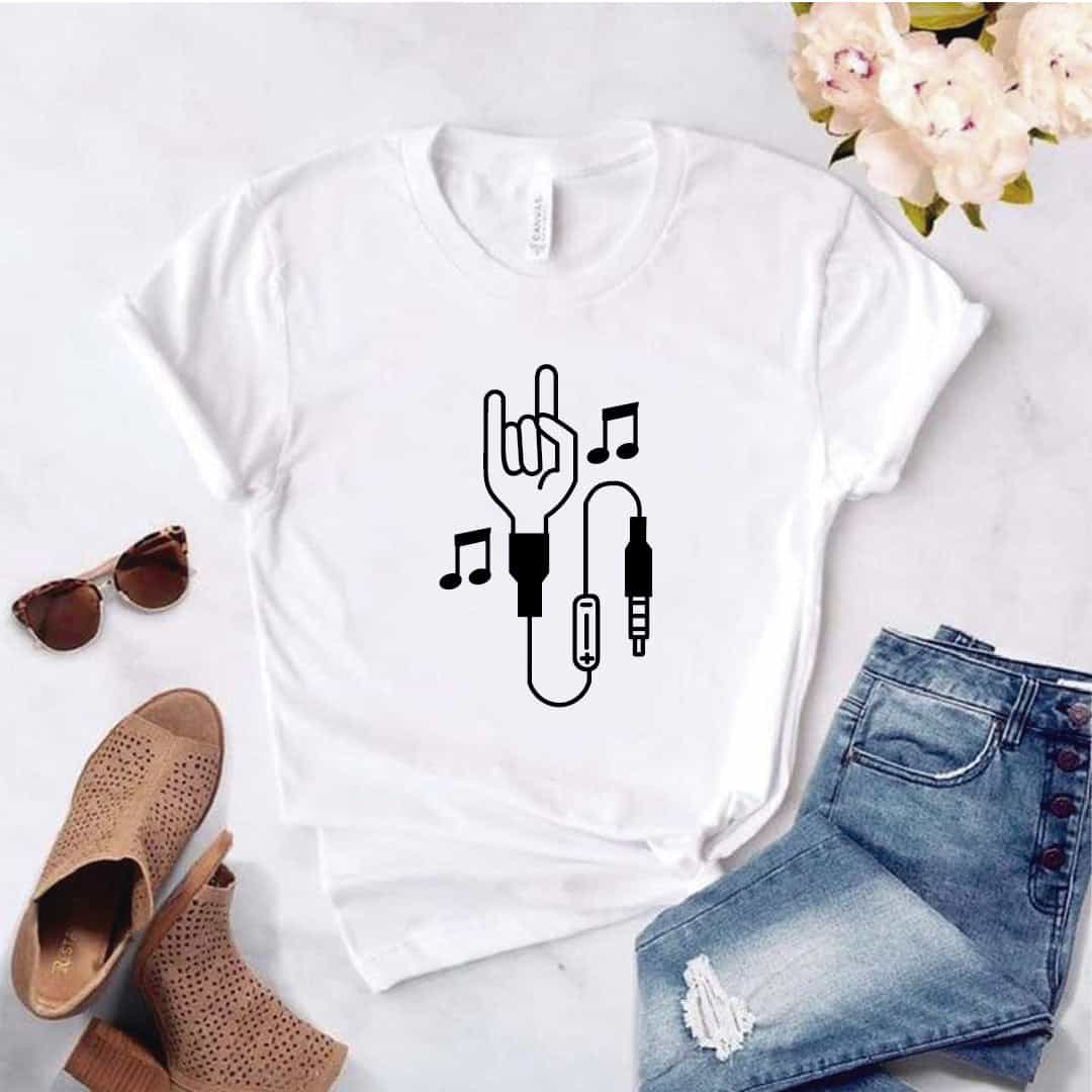 Camisa estampada tipo T-shirt Mano Musica