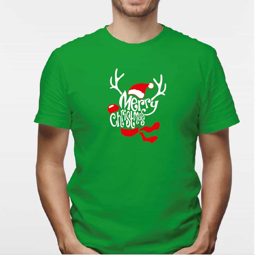 Camisa estampada para hombre tipo T-shirt (NAVIDAD) merry christmas