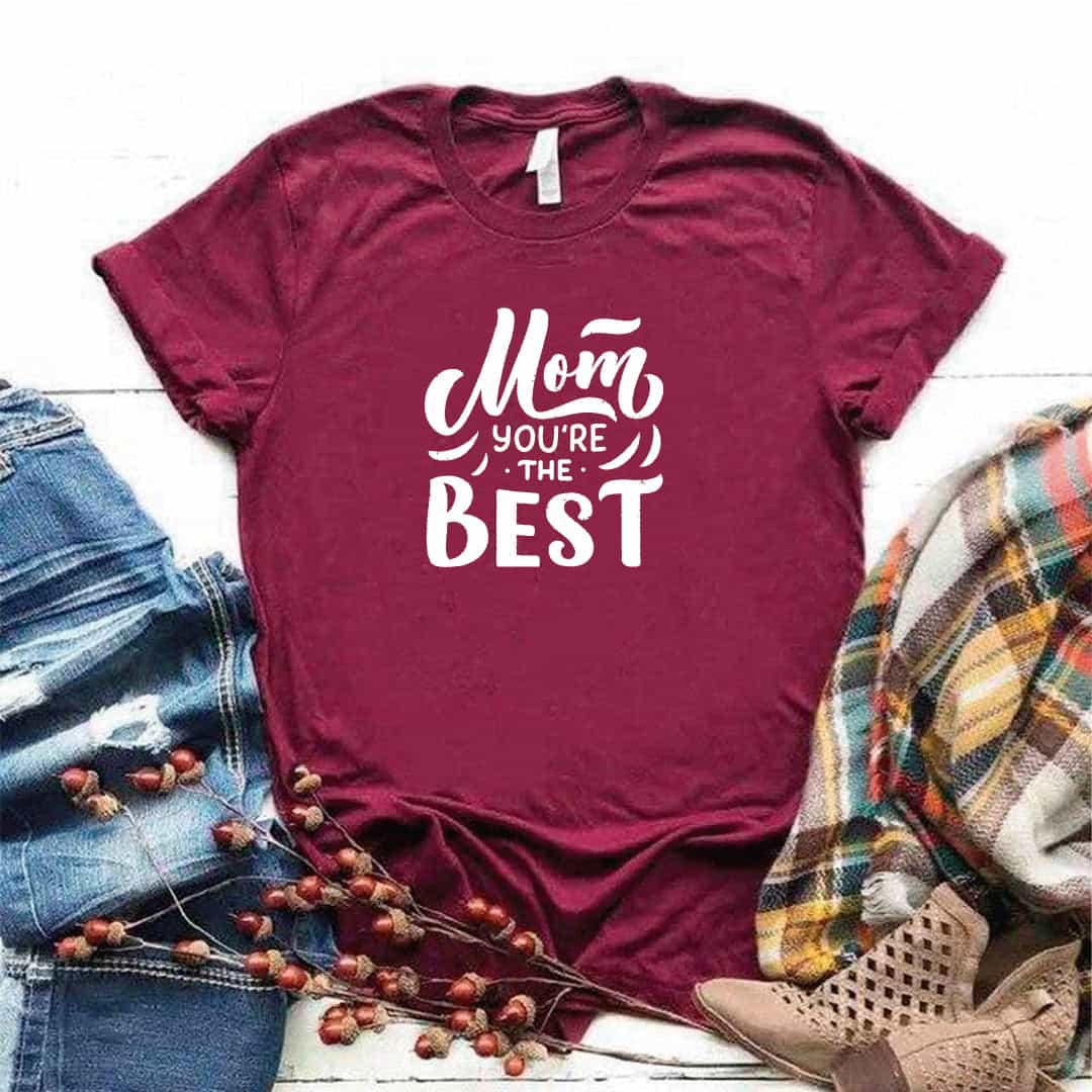 Camisa estampada tipo T- shirt mom you are the best