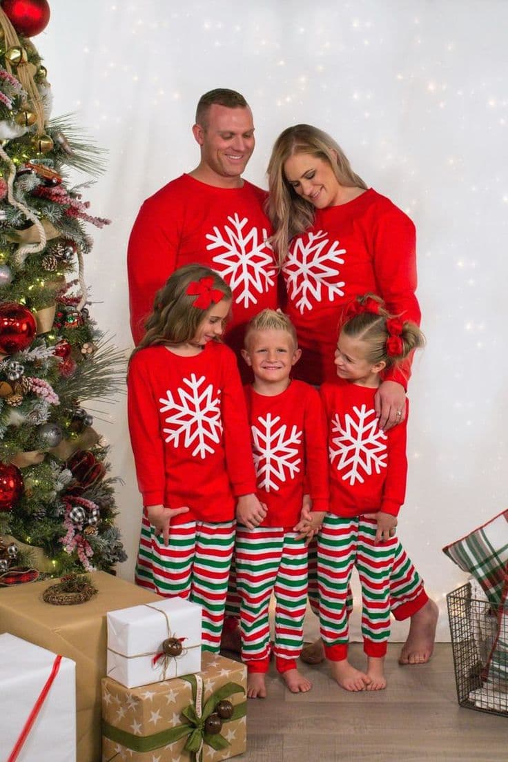 Pijama Familiar con buzo perchado para frio navidad — foto 1