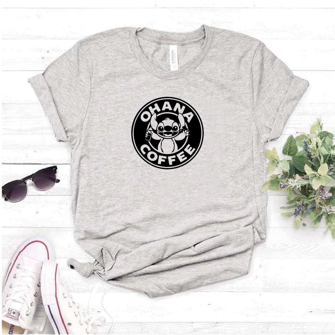 Camisa estampada tipo T- shirt Ohana Coffe (Stich) — foto 2