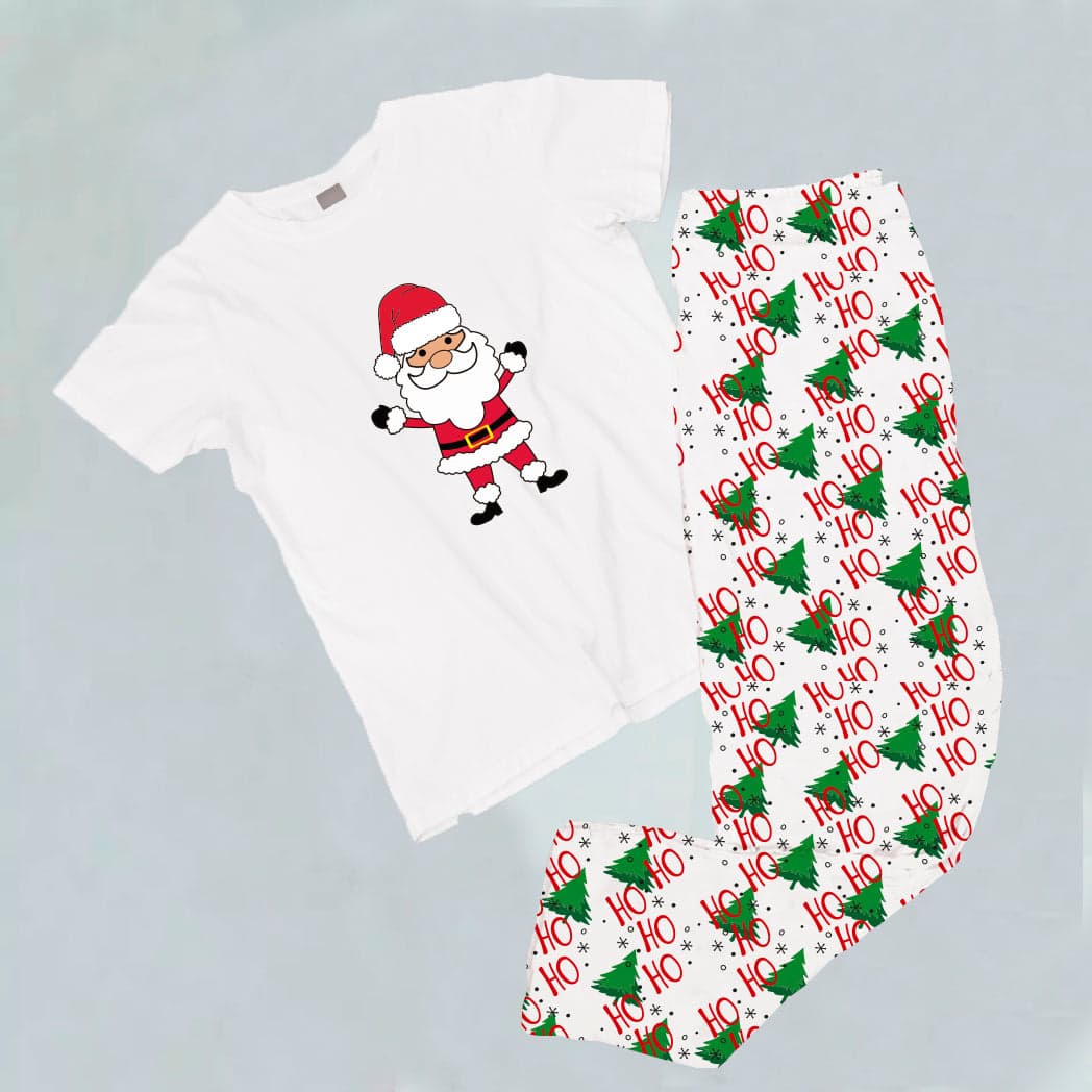 Pijama estampada de pantalón Largo Papa noel Ho Ho Ho — foto 1