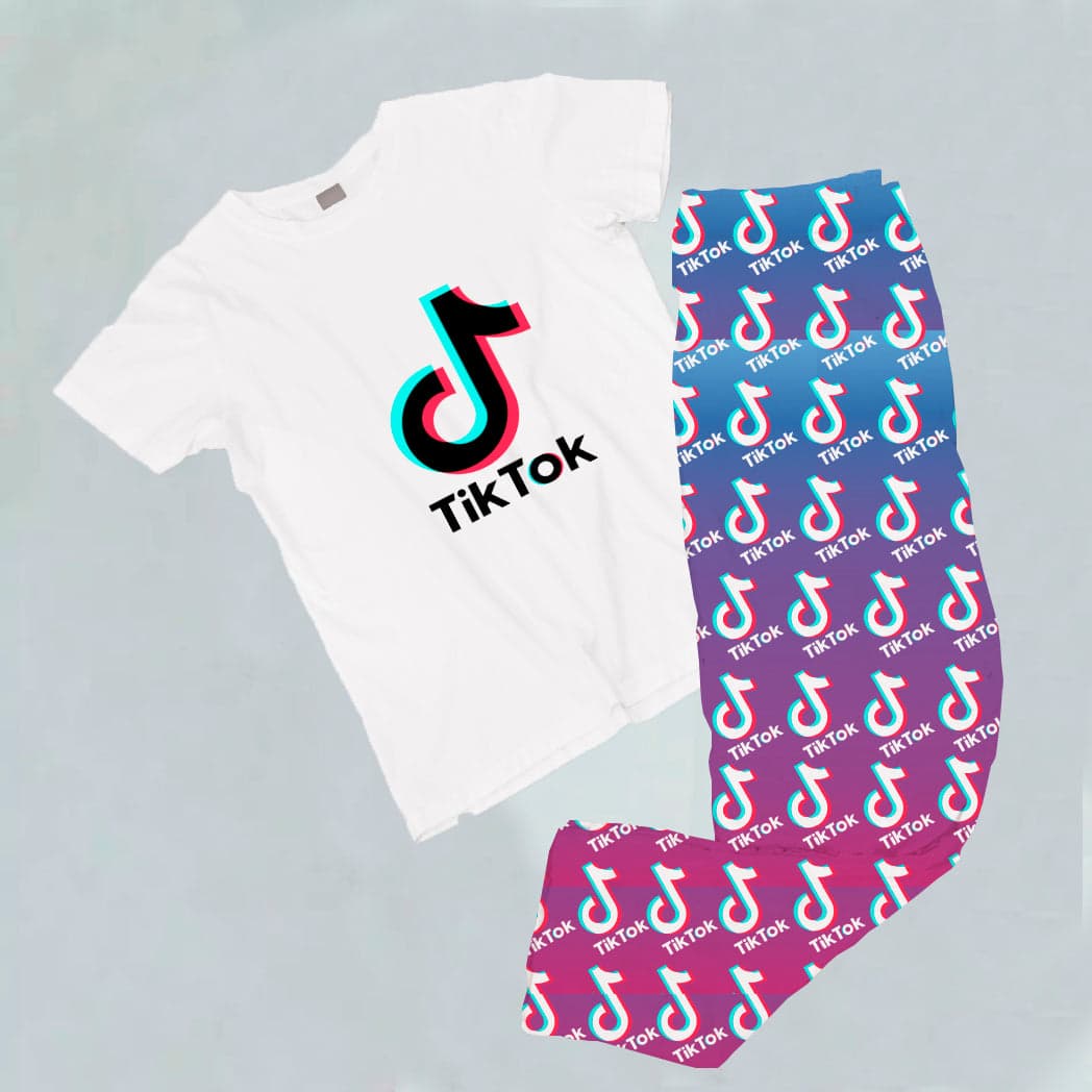 Pijama estampada de pantalón Largo TIKTOK — foto 1