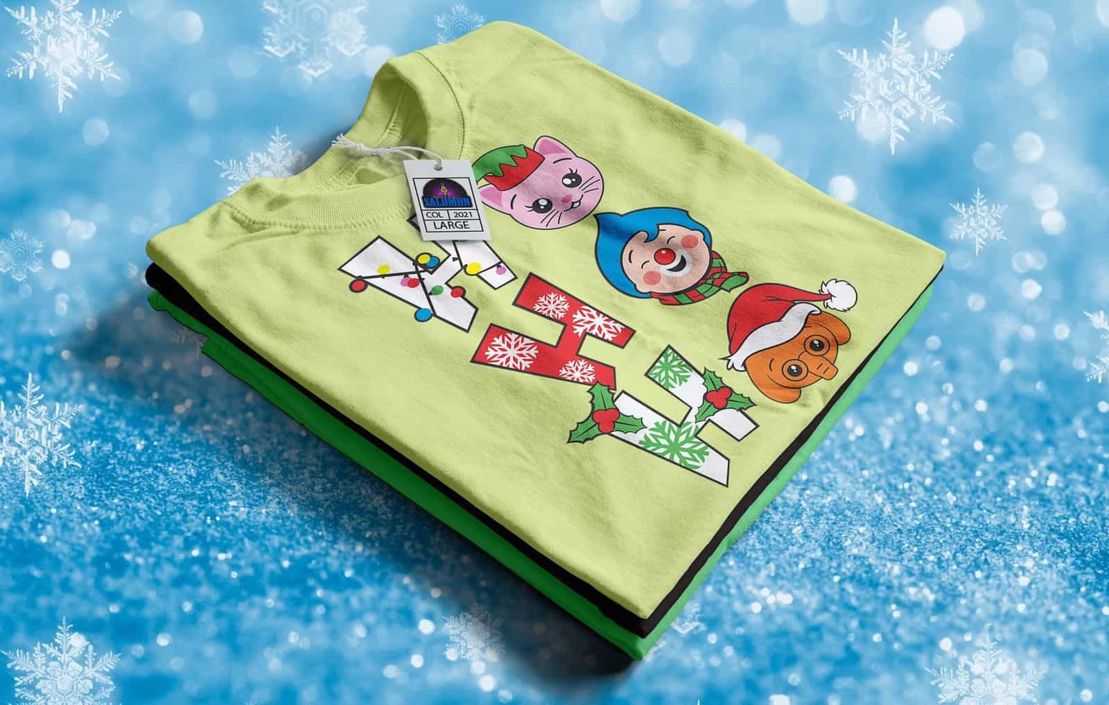 Camisa estampada tipo T-shirt PAYASO PLIM PLIM NAVIDAD