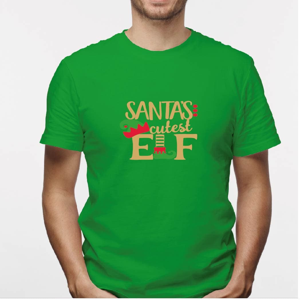 Camisa estampada para hombre tipo T-shirt (NAVIDAD) santa´s cutest elf — foto 7