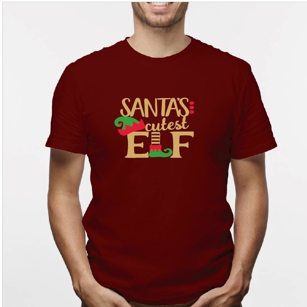 Camisa estampada para hombre tipo T-shirt (NAVIDAD) santa´s cutest elf — foto 3