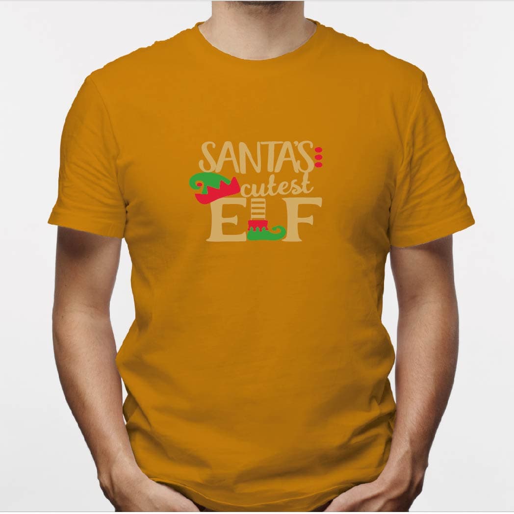 Camisa estampada para hombre tipo T-shirt (NAVIDAD) santa´s cutest elf — foto 4