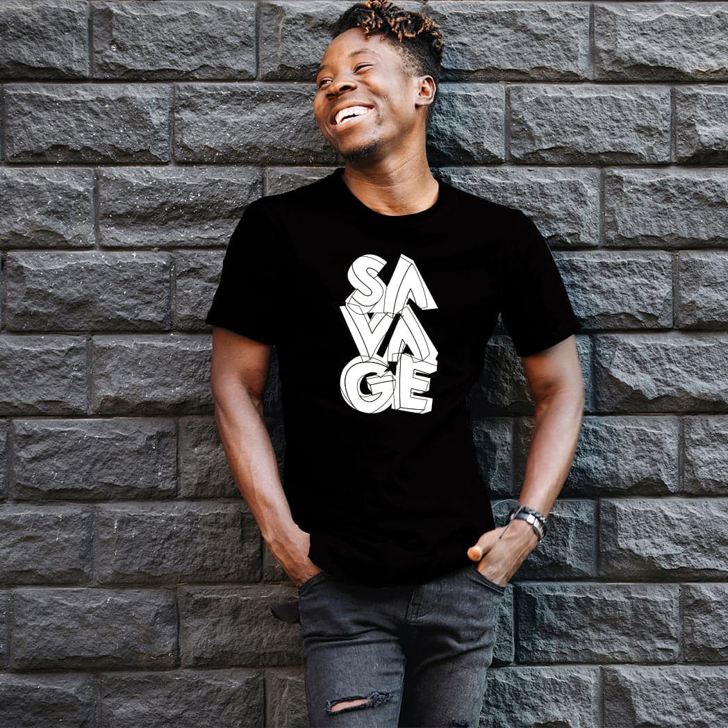 Camisa estampada para hombre tipo T-Shirt SAVAGE VERTICAL — foto 1