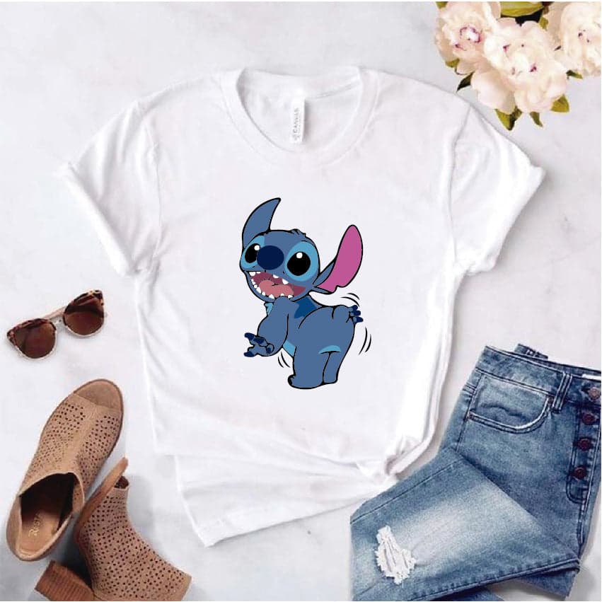 Camisa estampada tipo T-shirt de polialgodon STITCH — foto 1