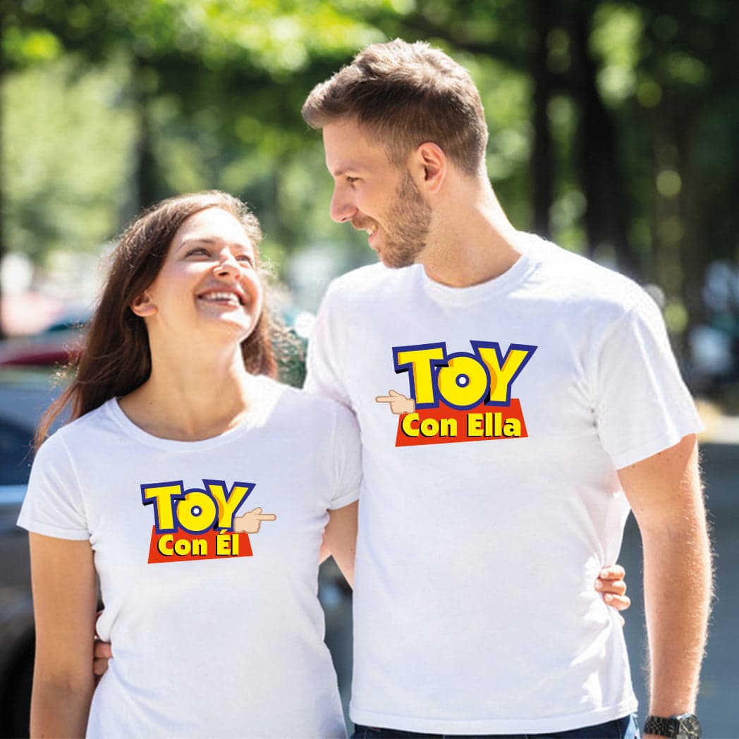 Camiseta estampada pareja T-shirt toy con ella y toy con el — foto 1