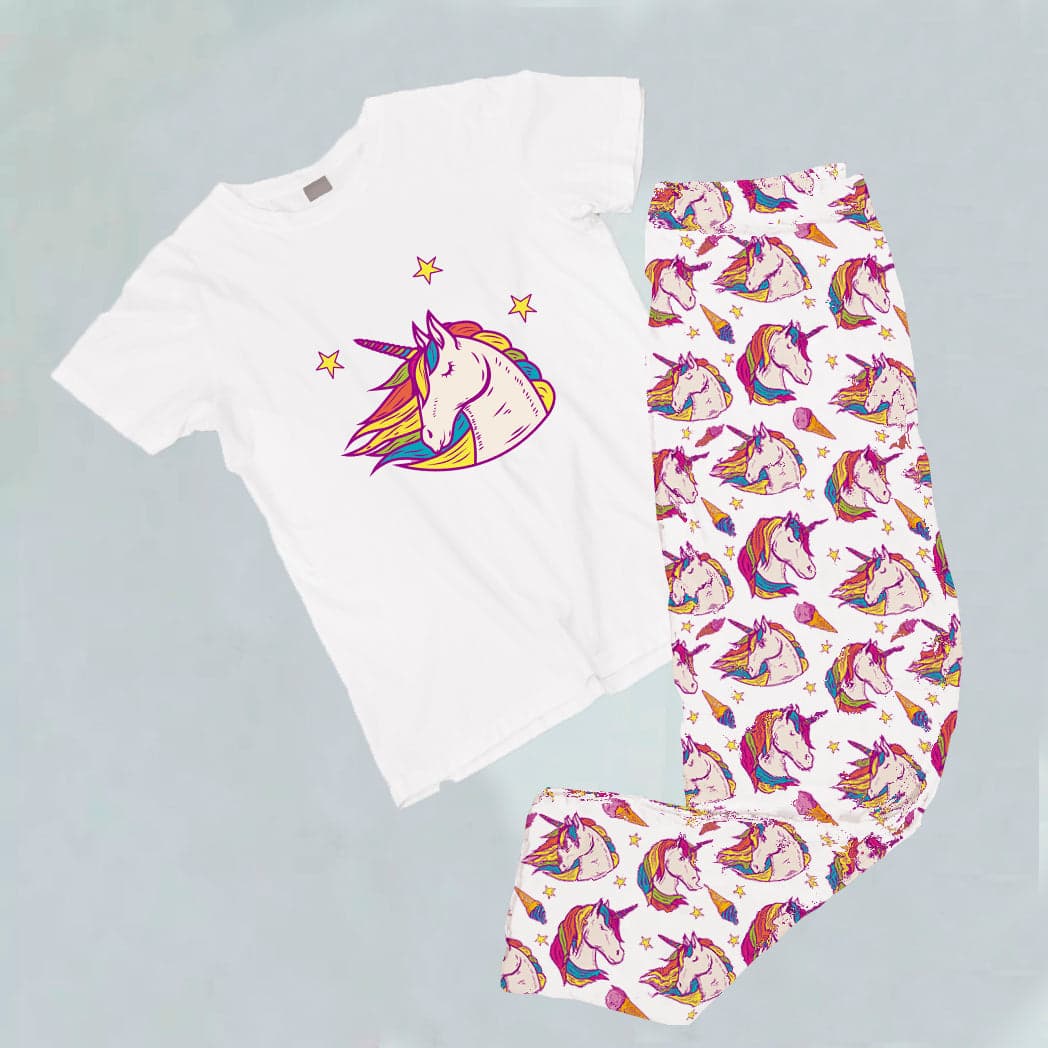 Pijama estampada de pantalón Largo UNICORNIO — foto 1