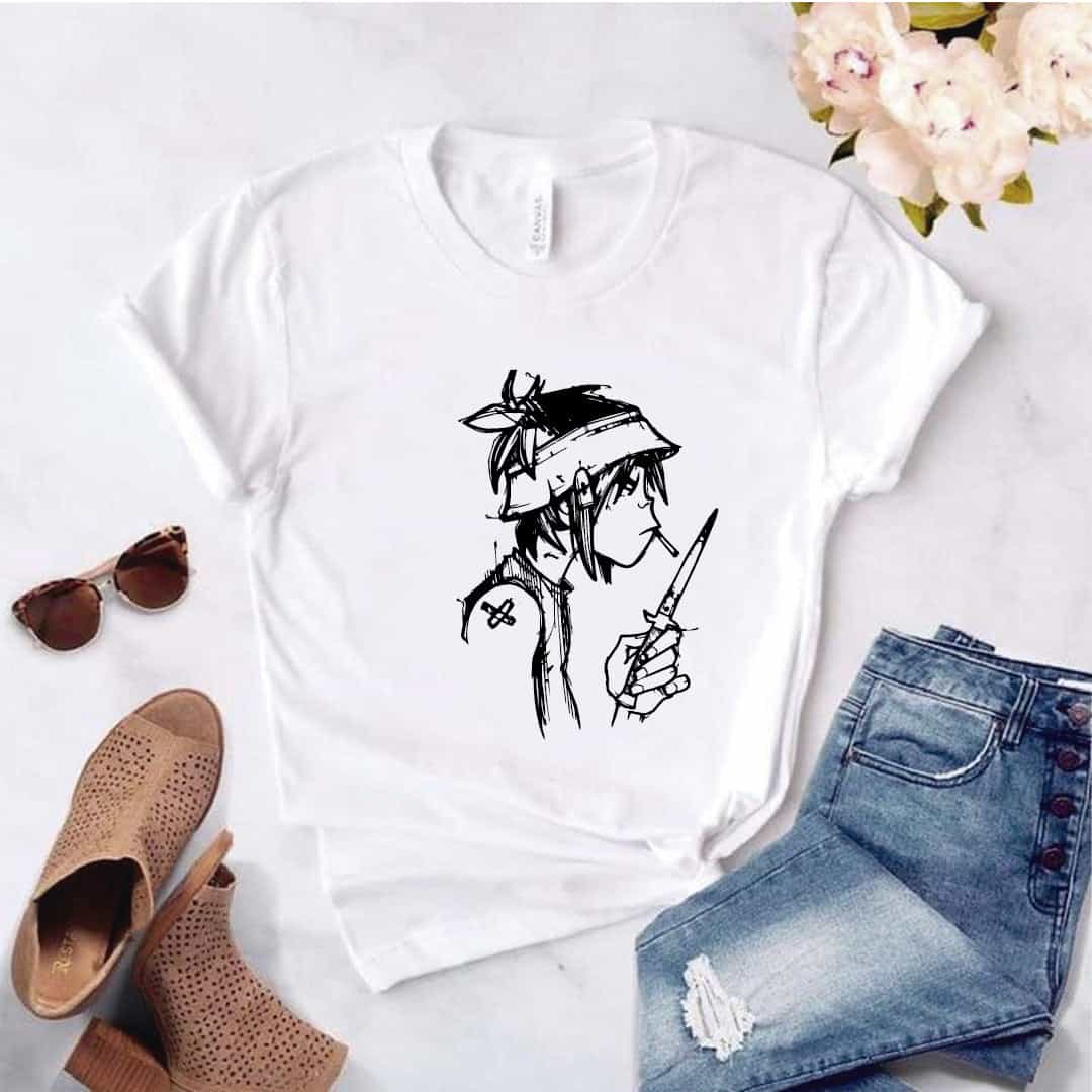 Camisa estampada tipo T-shirt Vocalista Gorillaz