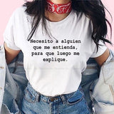 Camiseta 'Busco Comprendedora' - Conexión y Comunicación en Algodón Inspirador