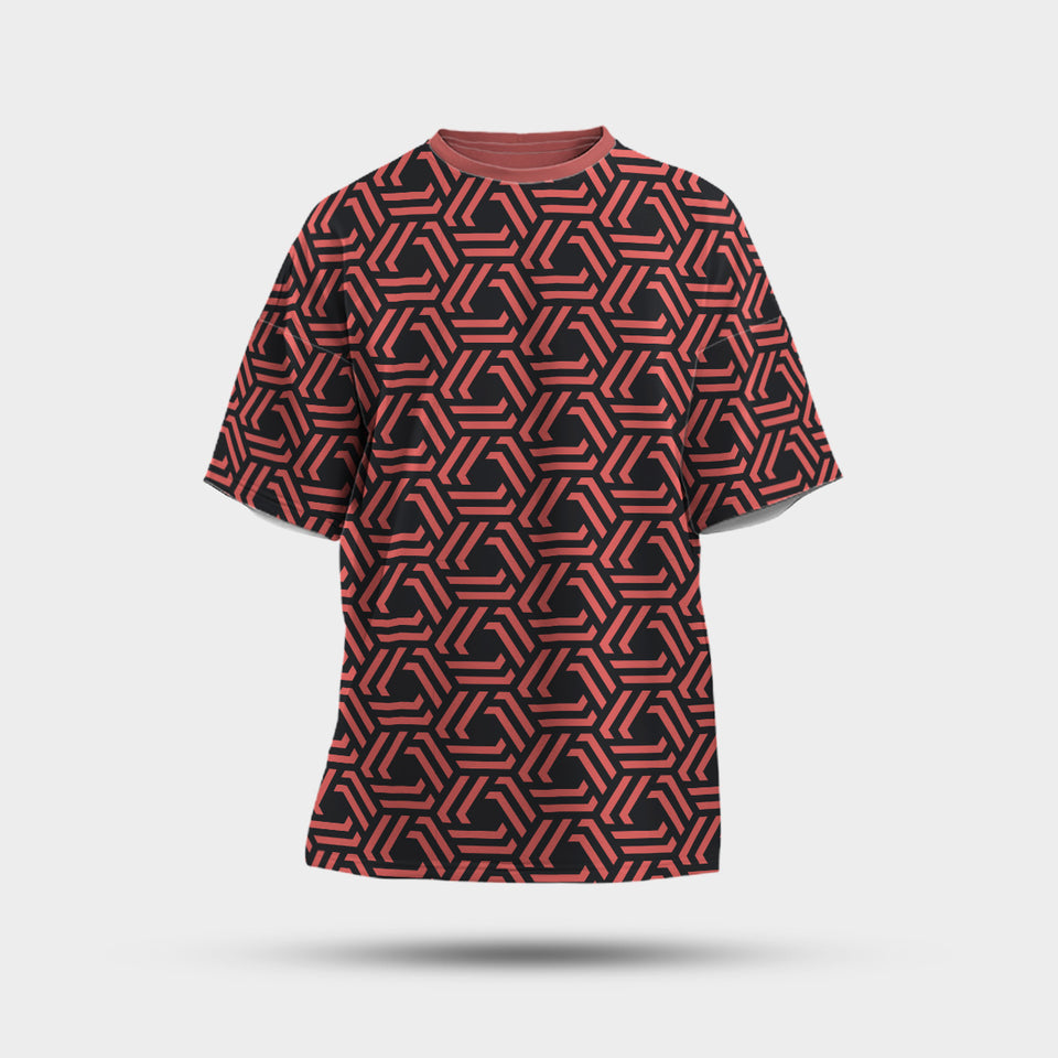 Camiseta Oversize Angulos Abstractos