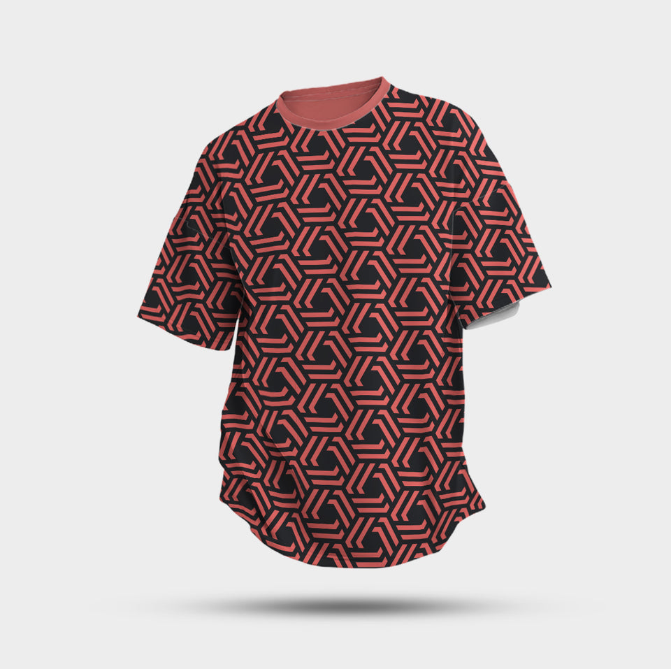 Camiseta Oversize Angulos Abstractos