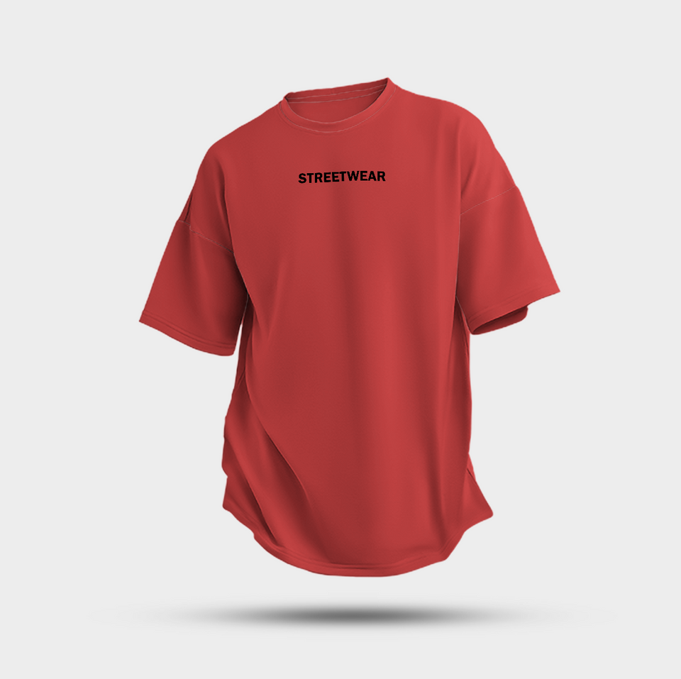 camiseta roja oversize delante y detrás fondo transparente 12316029 PNG