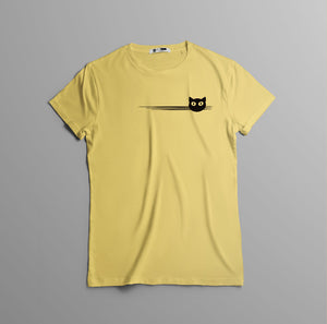 Camisa estampada  tipo T-shirt GATO BOLSILLO TRES LINEAS