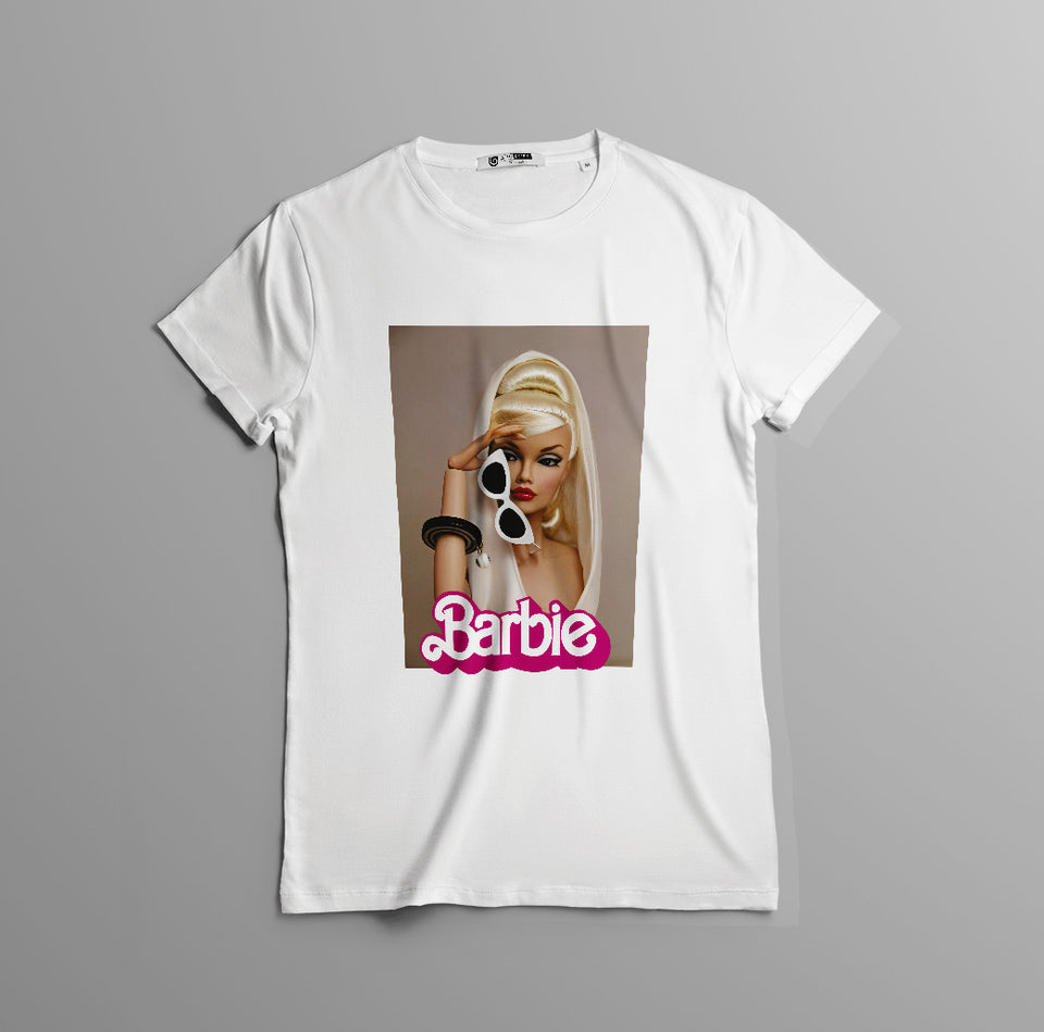 Camisetas Barbie diva con lentes: Moda Retro en Algodón 100% Estampado