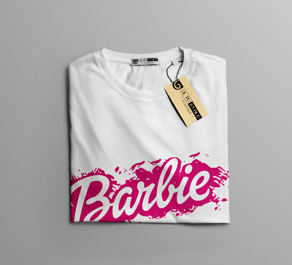 Camisetas Barbie efecto pintura: Moda Retro en Algodón 100% Estampado