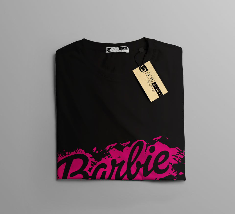 Camisetas Barbie efecto pintura: Moda Retro en Algodón 100% Estampado