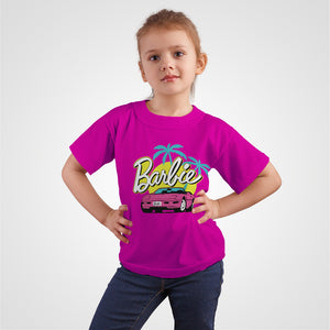 Camisetas Barbie carro barbie: Moda Retro en Algodón 100% Estampado