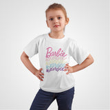 Camisetas Barbie letras de colores pastel: Moda Retro en Algodón 100% Estampado