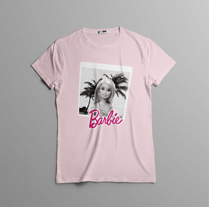 Camisetas Barbie fotografia blanco y negro: Moda Retro en Algodón 100% Estampado