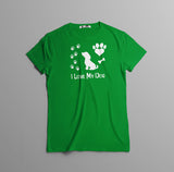 Camisa estampada  tipo T-shirt I love My Dog