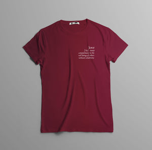 Camiseta 'Amor en Sustantivos' - Estampado LOVE Noun