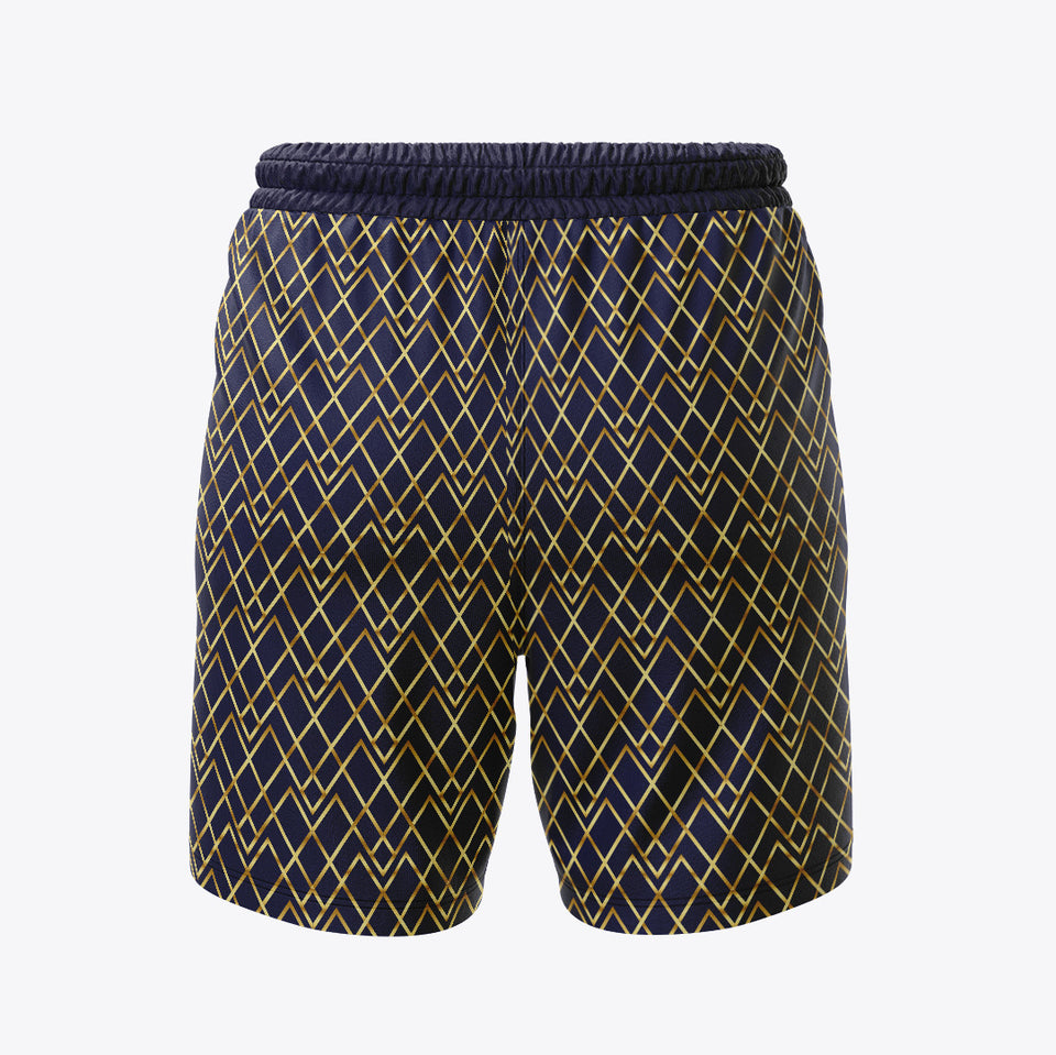 Bermudas / pantalonetas para caballero estampadas Azul con Dorado
