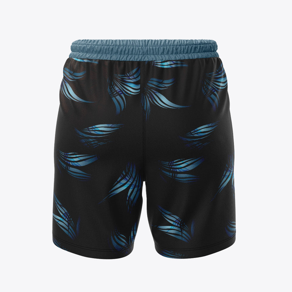 Bermudas / pantalonetas para caballero estampadas Negro Planta Azul