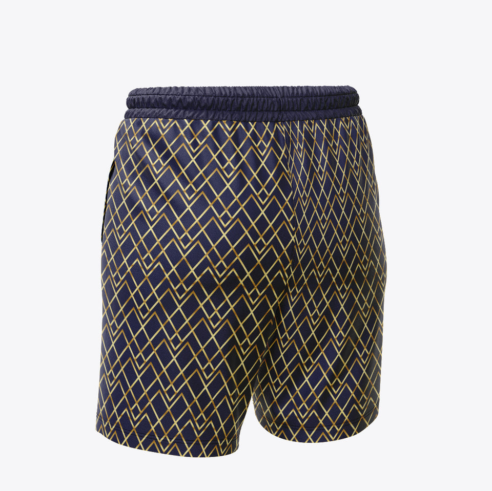 Bermudas / pantalonetas para caballero estampadas Azul con Dorado