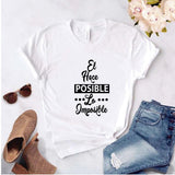 Camisa estampada Cristiana tipo T- shirt EL HACE POSIBLE LO IMPOSIBLE
