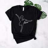 Camiseta Estampada T-shirt  Bailarina Love