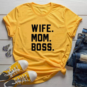 Camiseta estampada T-shirt Wife mom Boss