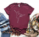 Camiseta Estampada T-shirt  Bailarina Love