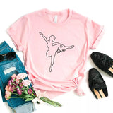 Camiseta Estampada T-shirt  Bailarina Love