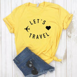 Camisa estampada tipo T-shirt Let's Travel