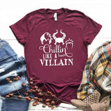 Camiseta estampada tipo T-shirt Chillin Like A Villain