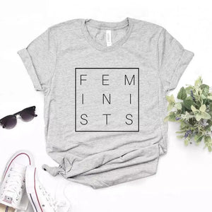 Camiseta estampada tipo T- shirt FEMINIST CUADRADO