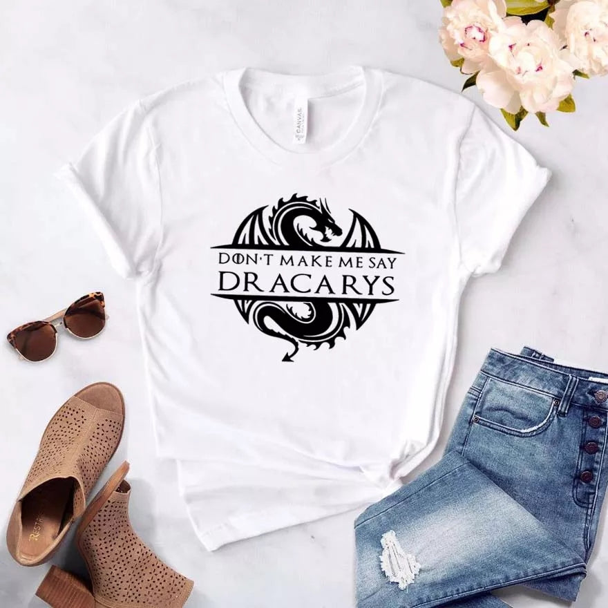 Camisa estampada tipo T-shirt Drakarys (GOT)