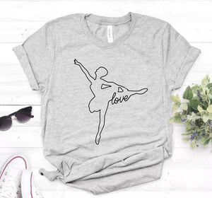 Camiseta Estampada T-shirt  Bailarina Love