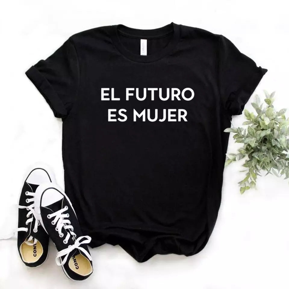 Camisa estampada tipo T shirt El futuro es mujer A Tu Estilo Boutique