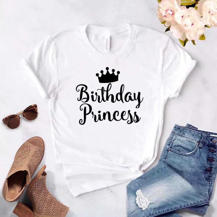 Camisetas estampada tipo T-shirt  BIRTHDAY PRINCESS